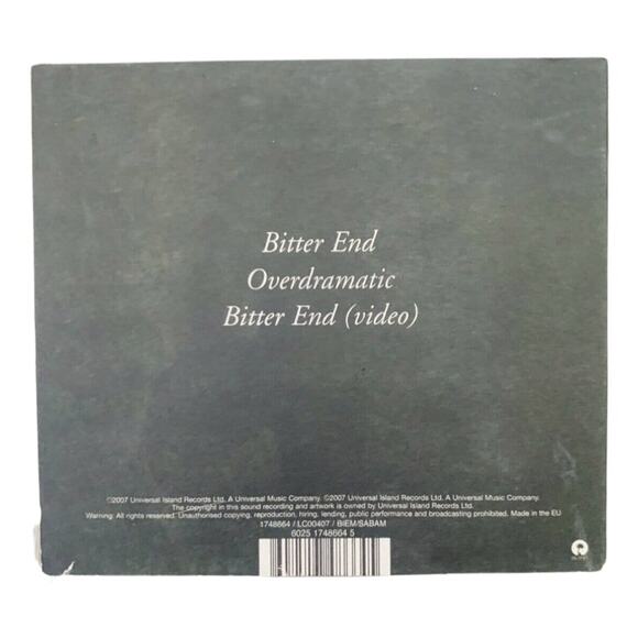 Nine Black Alps Bitter End Single UK Island Label VG+ Alternative Rock 2007 - Picture 4 of 4